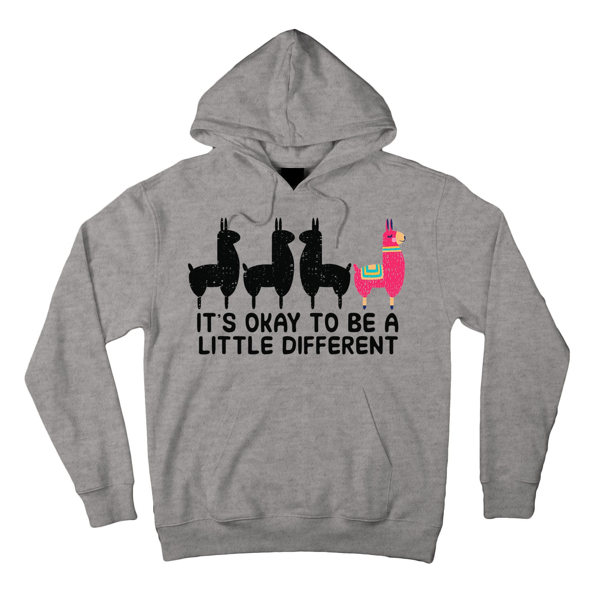 It's okay to be a little different Alpacas Quote Tall Hoodie