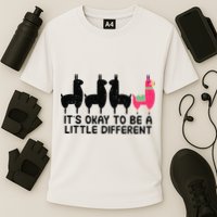 It's okay to be a little different Alpacas Quote Performance Shirt