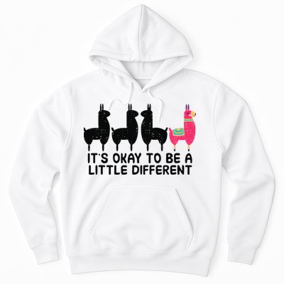 It's okay to be a little different Alpacas Quote Hoodie