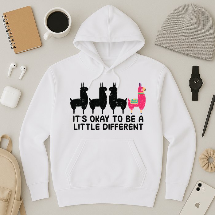 It's okay to be a little different Alpacas Quote Hoodie