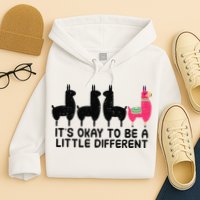 It's okay to be a little different Alpacas Quote Hoodie