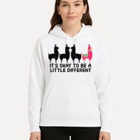 It's okay to be a little different Alpacas Quote Hoodie