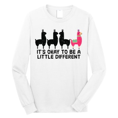 It's okay to be a little different Alpacas Quote Long Sleeve Shirt