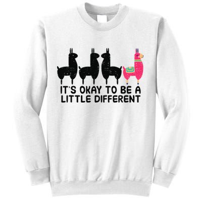 It's okay to be a little different Alpacas Quote Sweatshirt