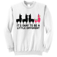 It's okay to be a little different Alpacas Quote Sweatshirt