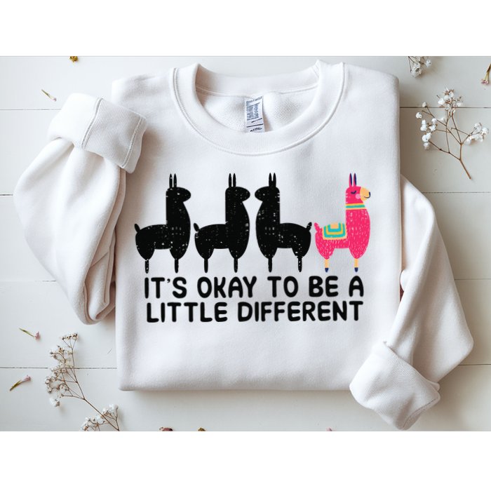 It's okay to be a little different Alpacas Quote Sweatshirt