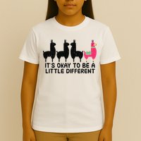 It's okay to be a little different Alpacas Quote T-Shirt