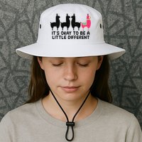 It's okay to be a little different Alpacas Quote Bucket Hat