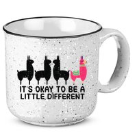 It's okay to be a little different Alpacas Quote 15oz Campfire Ceramic Mug