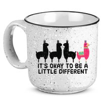 It's okay to be a little different Alpacas Quote 15oz Campfire Ceramic Mug