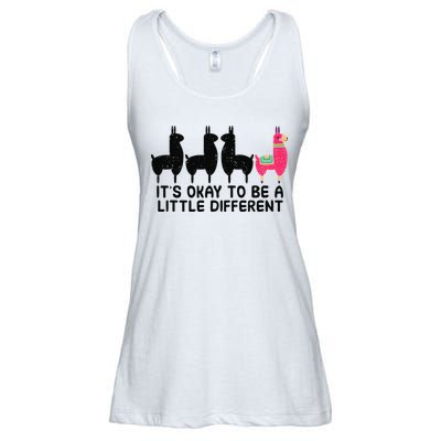 It's okay to be a little different Alpacas Quote Ladies Essential Flowy Tank