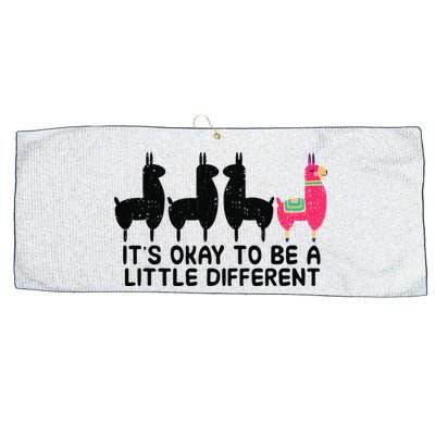 It's okay to be a little different Alpacas Quote Large Microfiber Waffle Golf Towel
