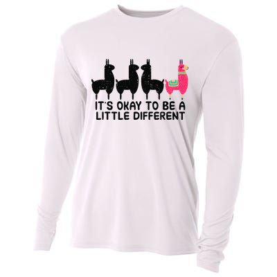It's okay to be a little different Alpacas Quote Cooling Performance Long Sleeve Crew