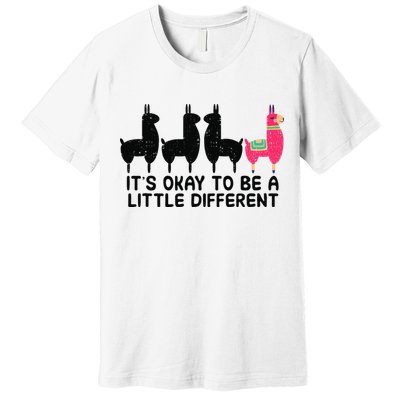 It's okay to be a little different Alpacas Quote Premium T-Shirt