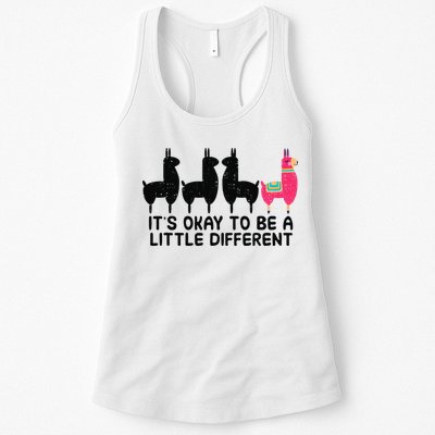 It's okay to be a little different Alpacas Quote Womens Tank Top