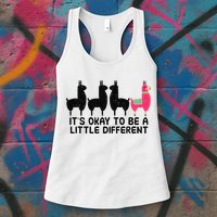 It's okay to be a little different Alpacas Quote Womens Tank Top