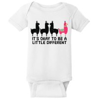 It's okay to be a little different Alpacas Quote Baby Bodysuit