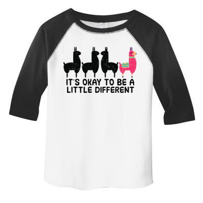 It's okay to be a little different Alpacas Quote Toddler Fine Jersey T-Shirt