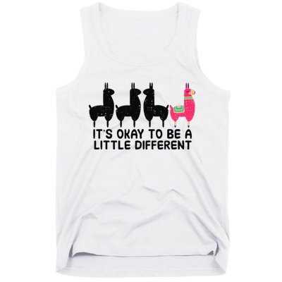 It's okay to be a little different Alpacas Quote Tank Top
