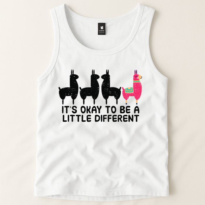 It's okay to be a little different Alpacas Quote Tank Top
