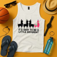 It's okay to be a little different Alpacas Quote Tank Top