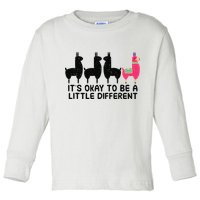 It's okay to be a little different Alpacas Quote Toddler Long Sleeve Shirt