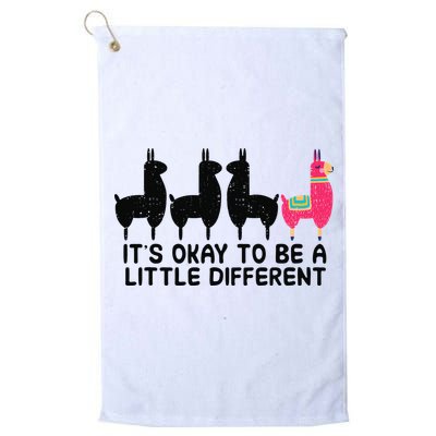 It's okay to be a little different Alpacas Quote Golf Towel