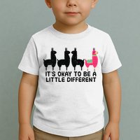 It's okay to be a little different Alpacas Quote Toddler T-Shirt