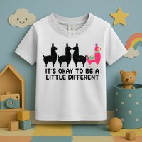 It's okay to be a little different Alpacas Quote Toddler T-Shirt