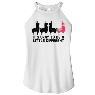 It's okay to be a little different Alpacas Quote Women's Perfect Tri Rocker Tank
