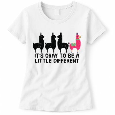 It's okay to be a little different Alpacas Quote Womens T-Shirt