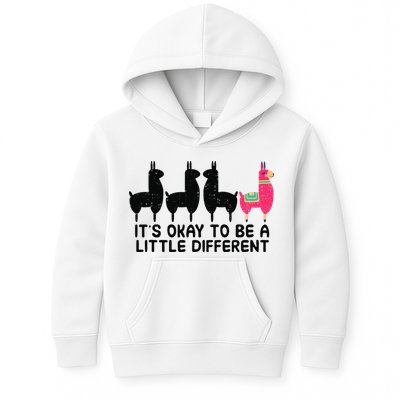 It's okay to be a little different Alpacas Quote Kids Hoodie