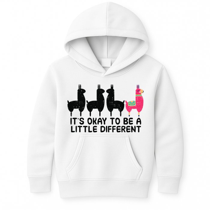 It's okay to be a little different Alpacas Quote Kids Hoodie