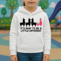 It's okay to be a little different Alpacas Quote Kids Hoodie