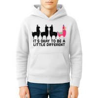 It's okay to be a little different Alpacas Quote Kids Hoodie