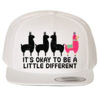 It's okay to be a little different Alpacas Quote Wool Snapback Cap