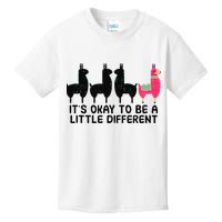 It's okay to be a little different Alpacas Quote Kids T-Shirt