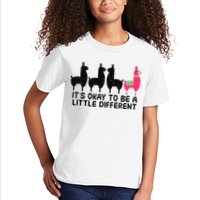 It's okay to be a little different Alpacas Quote Kids T-Shirt