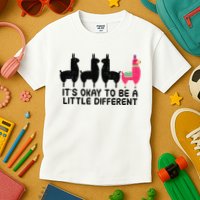It's okay to be a little different Alpacas Quote Kids T-Shirt