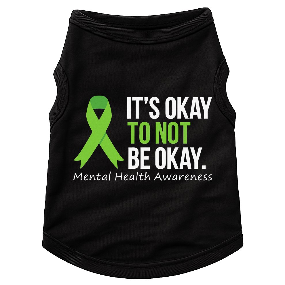 Its Okay To Not Be Okay Mental Health Awareness Ribbon Doggie Tank