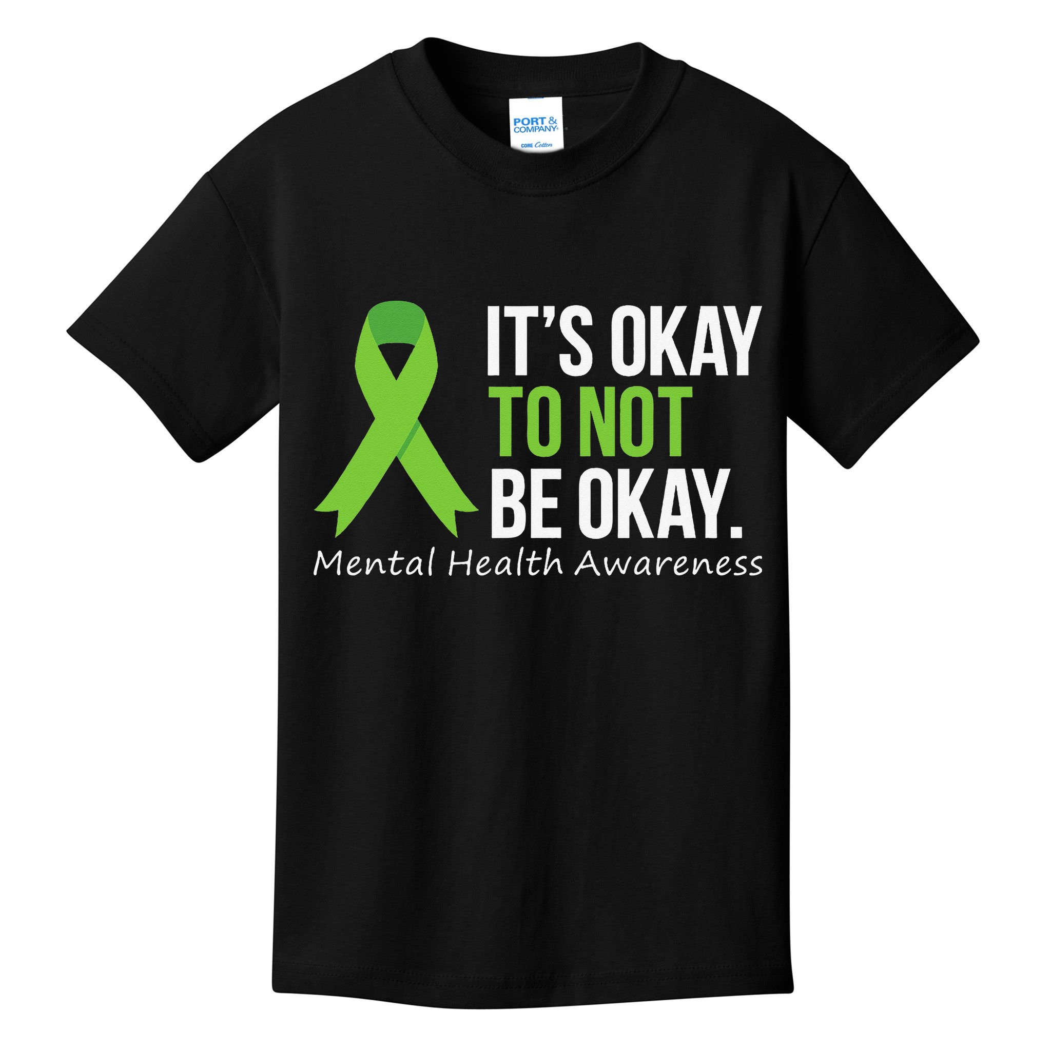 Its Okay To Not Be Okay Mental Health Awareness Ribbon Kids T-Shirt