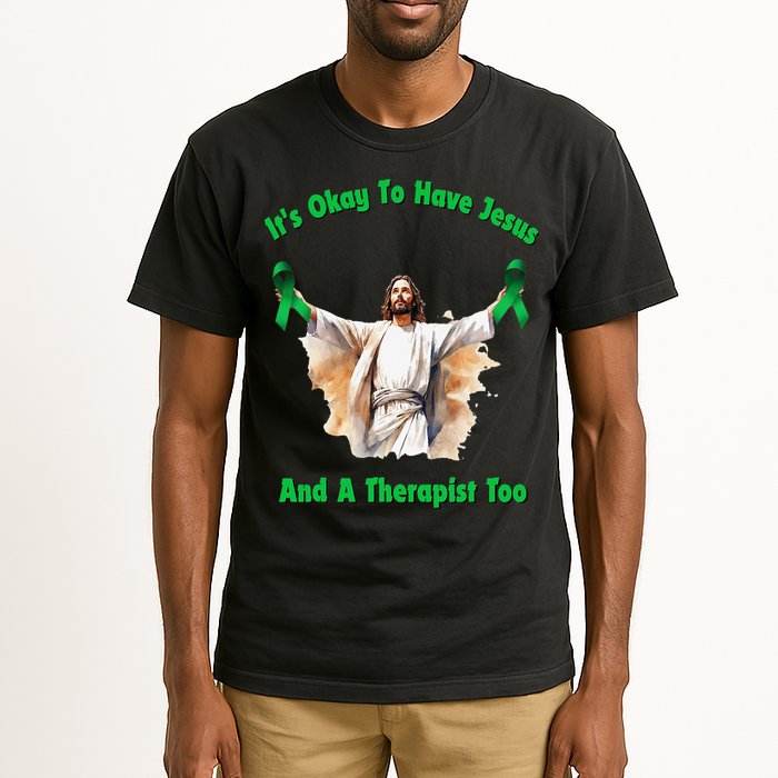 Its Ok To Have Jesus And A Therapist Too Tall T-Shirt
