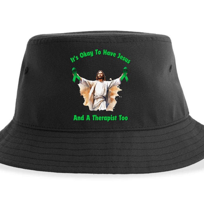 Its Ok To Have Jesus And A Therapist Too Sustainable Bucket Hat