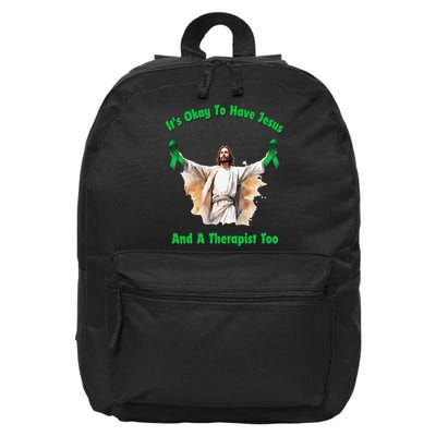 Its Ok To Have Jesus And A Therapist Too 16 in Basic Backpack