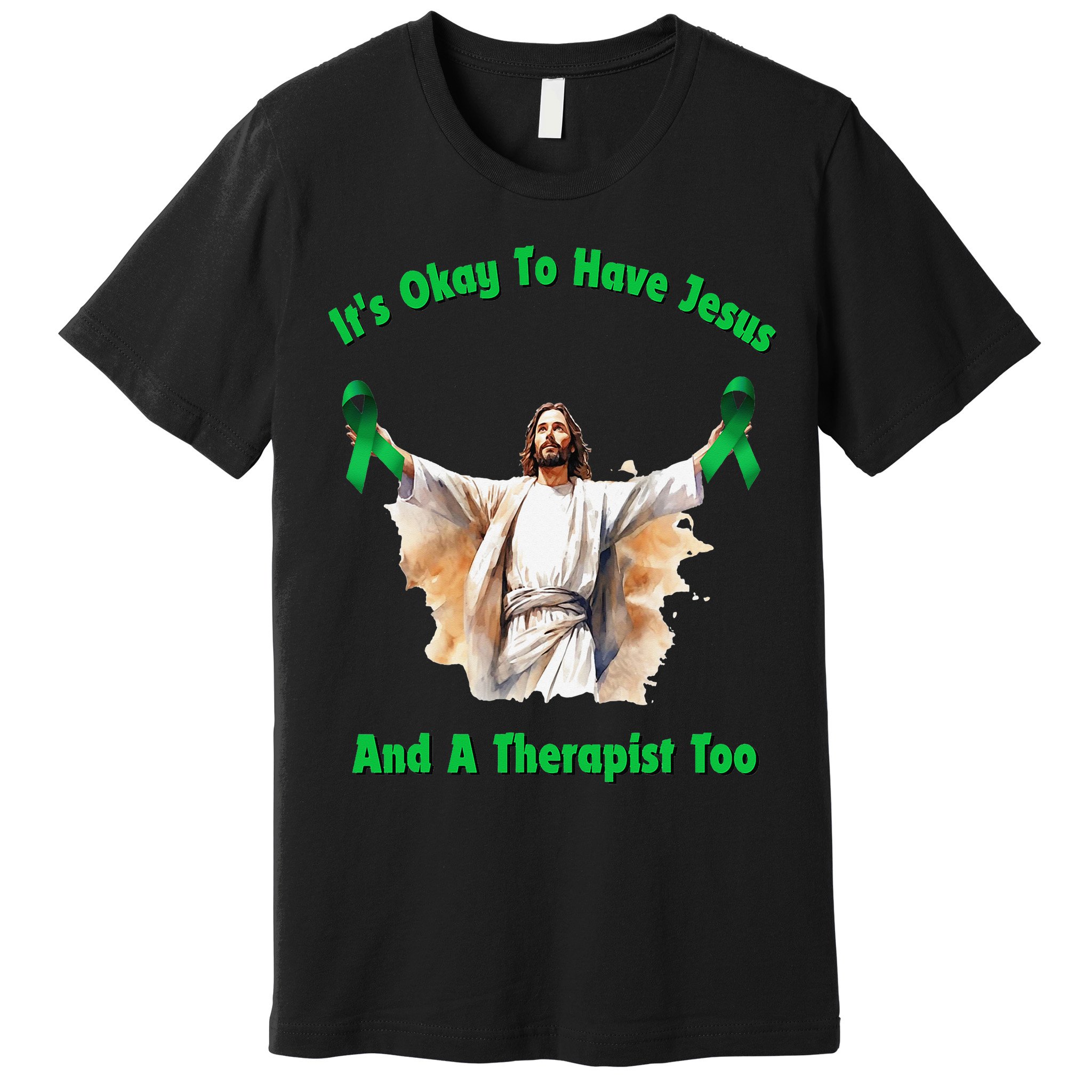 Its Ok To Have Jesus And A Therapist Too Premium T-Shirt