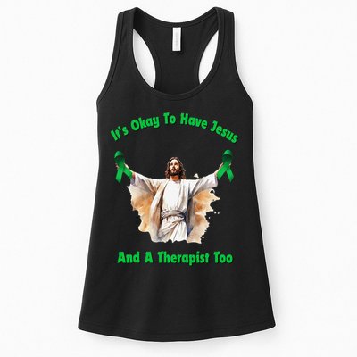 Its Ok To Have Jesus And A Therapist Too Womens Tank Top