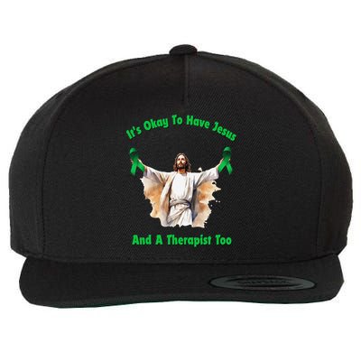 Its Ok To Have Jesus And A Therapist Too Wool Snapback Cap