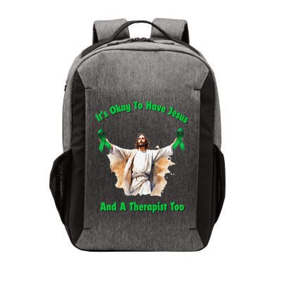 Its Ok To Have Jesus And A Therapist Too Vector Backpack