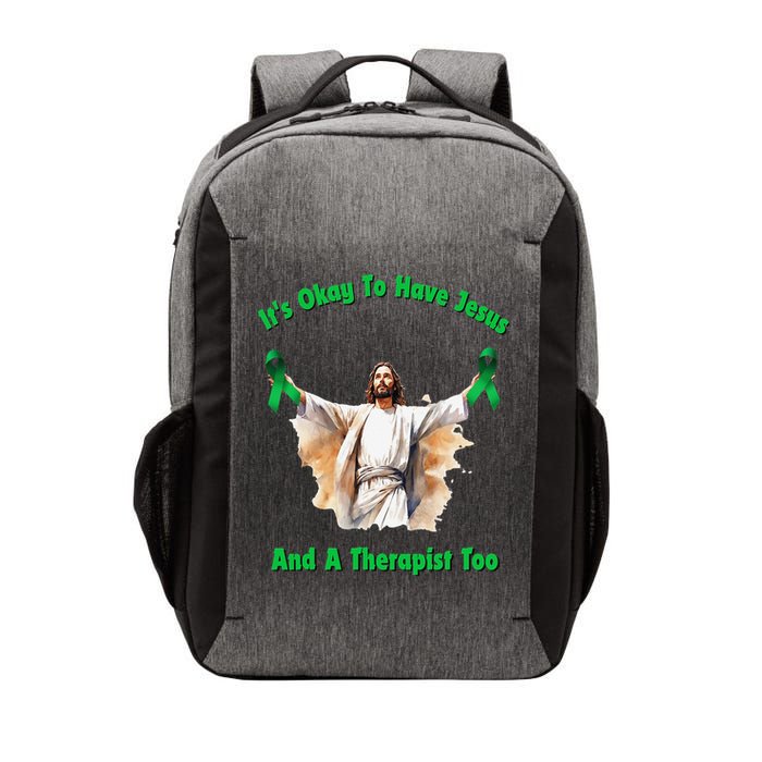 Its Ok To Have Jesus And A Therapist Too Vector Backpack