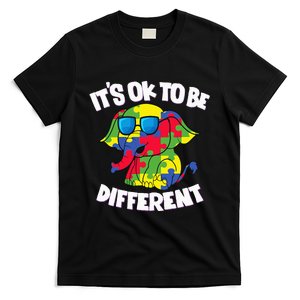 It's Ok To Be Different Autism Awareness Elephant T-Shirt